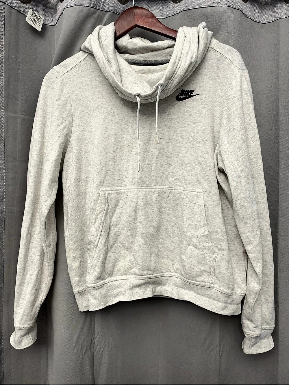 Nike Sportswear Funnel Neck Fleece Hoodie Gray Size Small